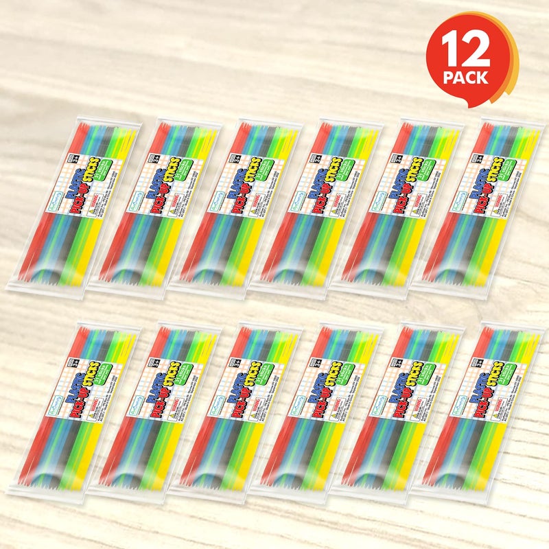 Gamie Plastic Pick-Up Sticks - Pack of 12 Sets (372 Sticks Total), Each Set with 31 Sticks & Instructions, Classic Pickup Sticks Game for Kids, Party Favors & Carnival Prizes - Image 2